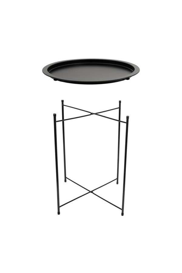 Столик складной металлический, Д470 Ш470 В505, черный