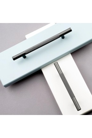 Ручка-рейлинг Ø12 мм,  Knurling 96 мм,  графит R-3080-96-GF