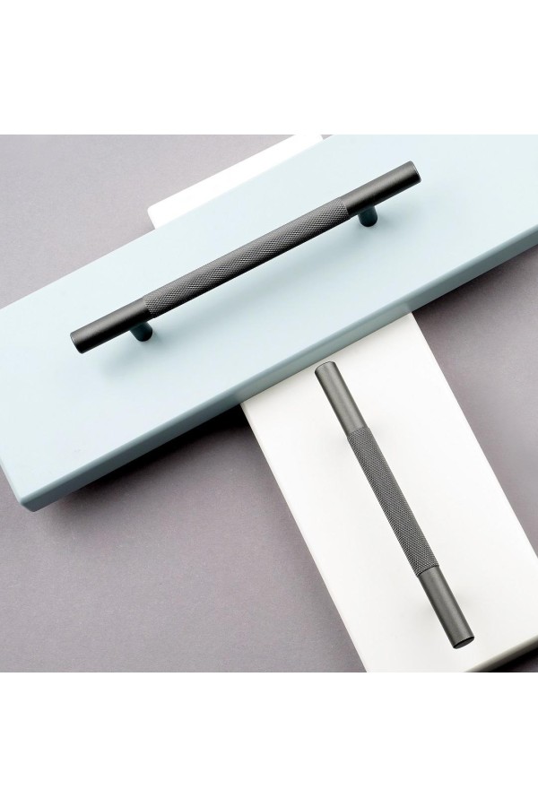 Ручка-рейлинг Ø12 мм, Knurling 96 мм, графит R-3080-96-GF