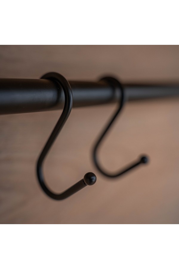 Крючок на рейлинг двойной, черный