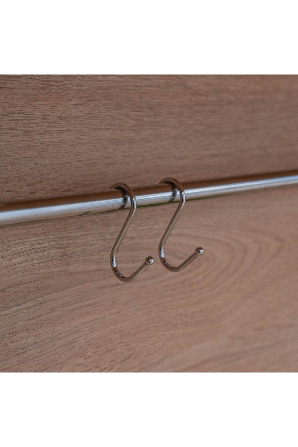 Крючок на рейлинг двойной, хром