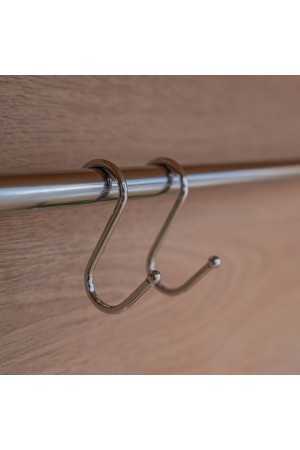 Крючок на рейлинг двойной, хром