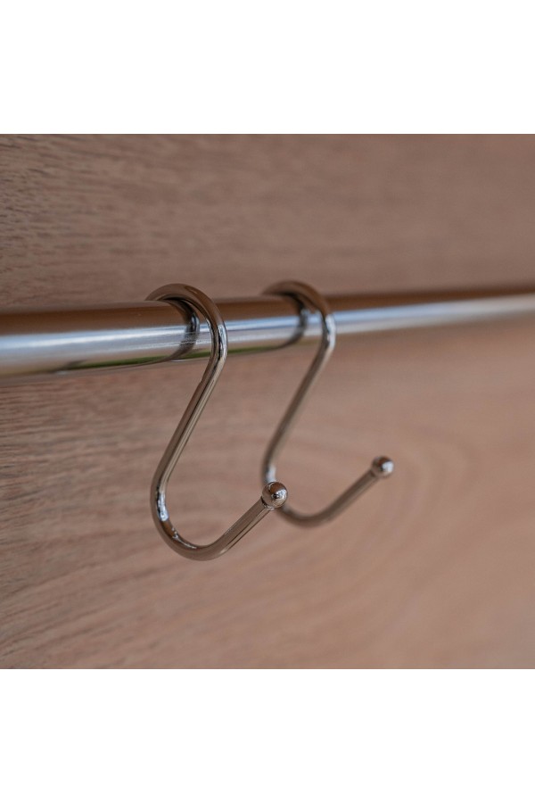 Крючок на рейлинг двойной, хром
