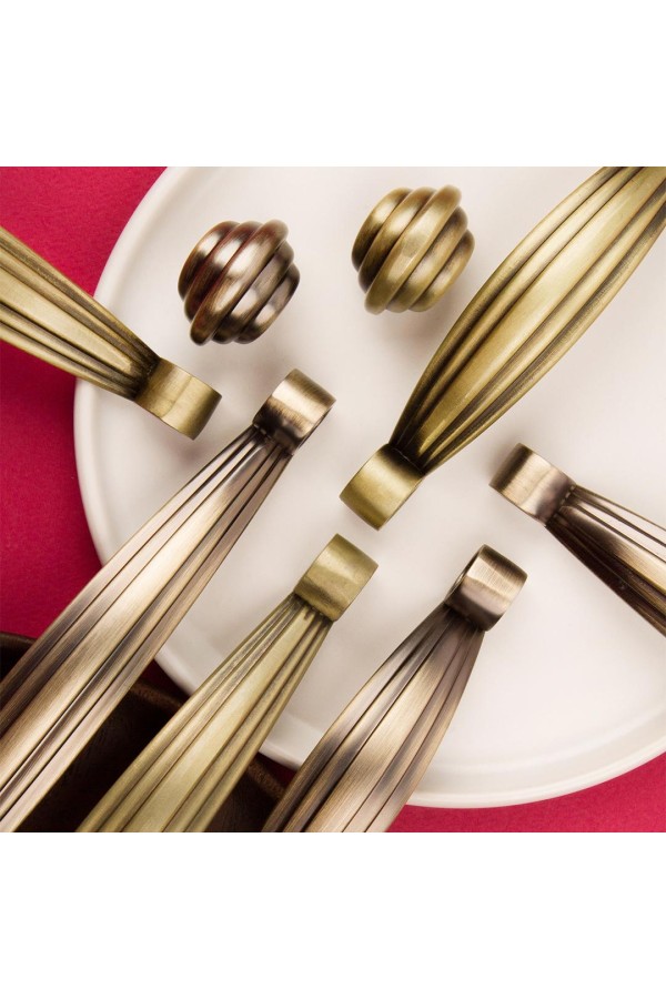 Ручка-кнопка, атласная бронза