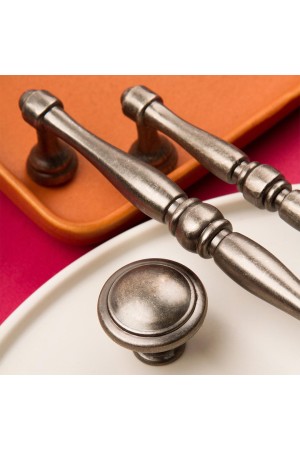 Ручка-кнопка, черненый старинный цинк