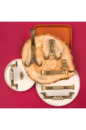 Ручка-кнопка, атласная бронза