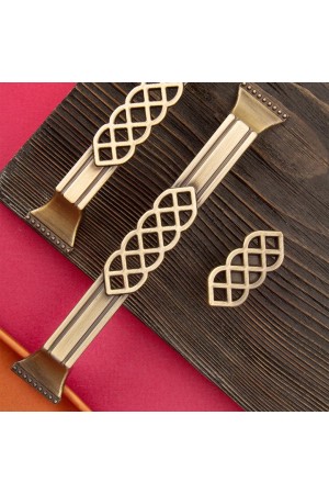 Ручка-кнопка, атласная бронза