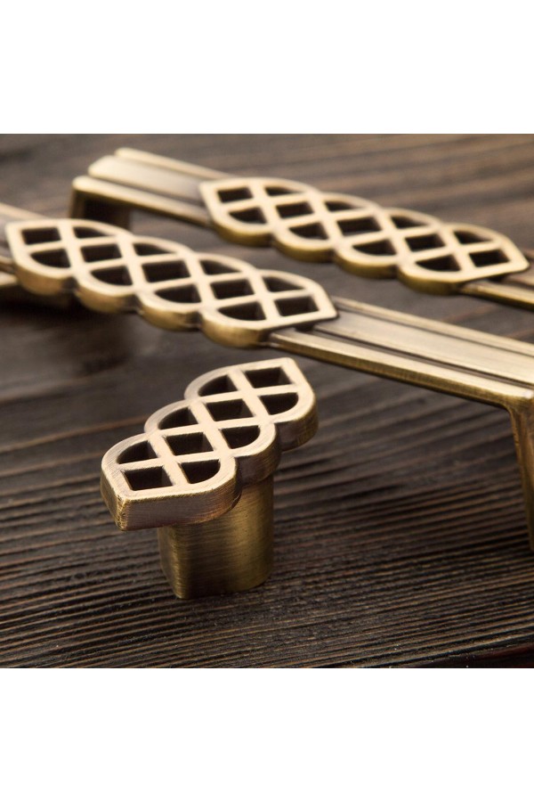 Ручка-кнопка, атласная бронза