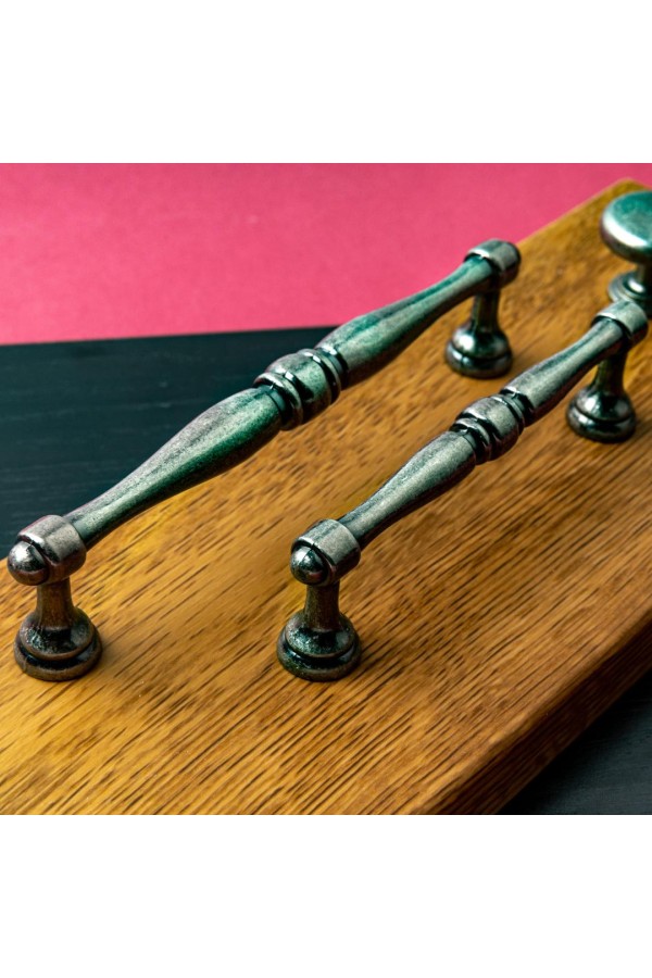 Ручка-скоба, 128 мм, черненый старинный цинк