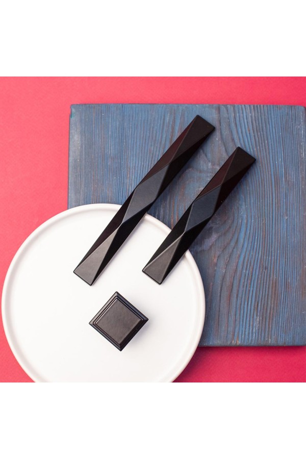 Ручка-скоба, 128 мм, матовый черный