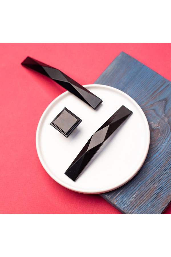 Ручка-скоба, 96 мм, матовый черный