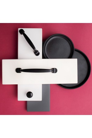 Ручка-скоба, 128 мм, матовый черный