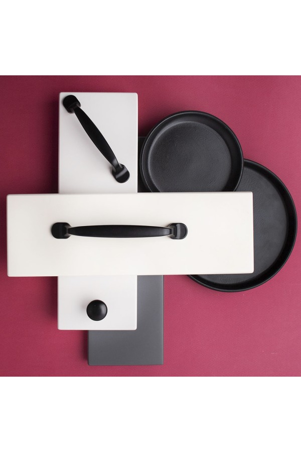 Ручка-скоба, 96 мм, матовый черный