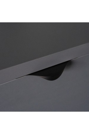 Ручка торцевая,  150 мм (фасад 18 мм),  матовый черный RT-002-150 BL