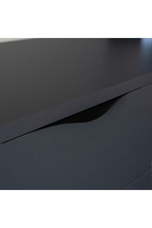 Ручка торцевая,  400 мм (фасад 18 мм),  матовый черный RT-002-400 BL