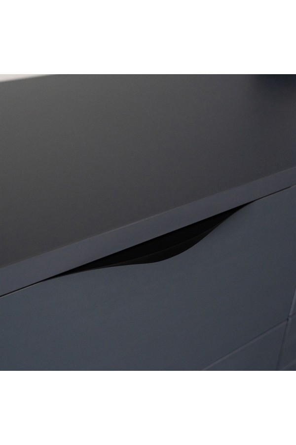 Ручка торцевая, 450 мм (фасад 18 мм), матовый черный RT-002-450 BL