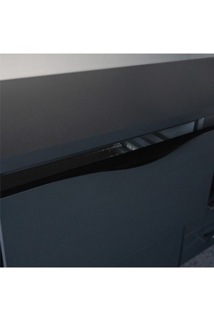 Ручка торцевая,  700 мм (фасад 18 мм),  матовый черный RT-002-700 BL