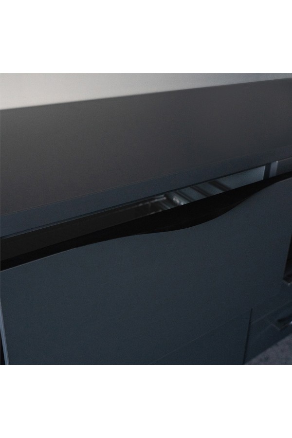 Ручка торцевая, 700 мм (фасад 18 мм), матовый черный RT-002-700 BL