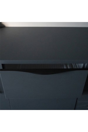 Ручка торцевая,  700 мм (фасад 18 мм),  матовый черный RT-002-700 BL