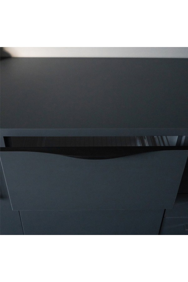 Ручка торцевая, 700 мм (фасад 18 мм), матовый черный RT-002-700 BL