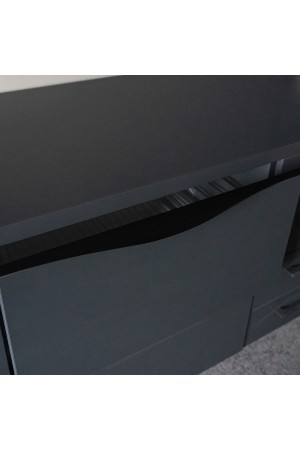 Ручка торцевая,  800 мм (фасад 18 мм),  матовый черный RT-002-800 BL