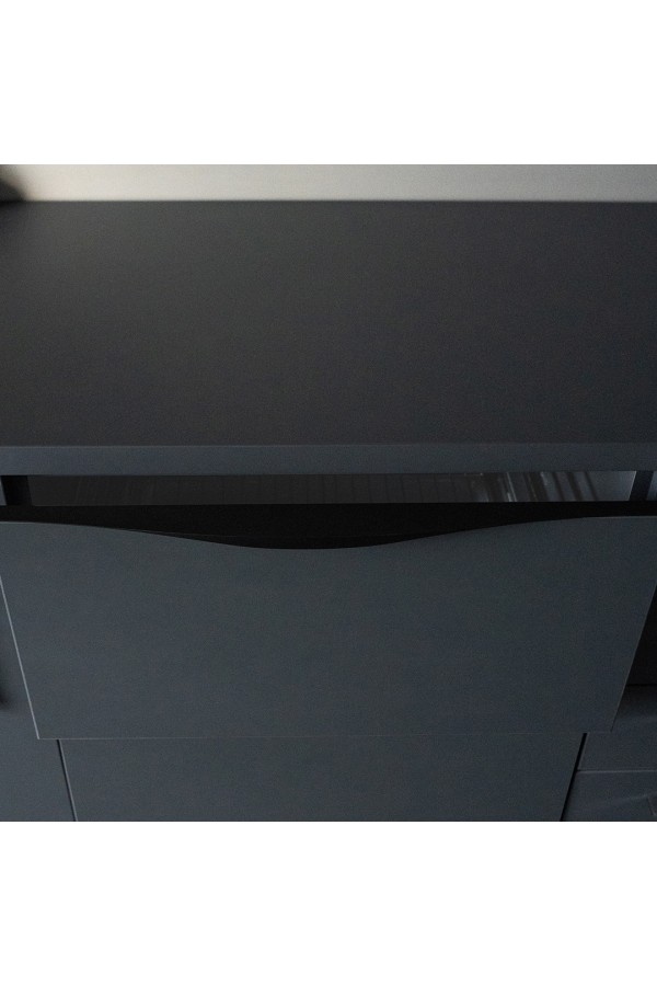 Ручка торцевая, 800 мм (фасад 18 мм), матовый черный RT-002-800 BL