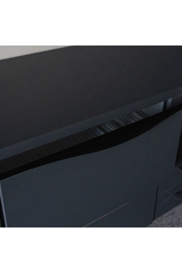 Ручка торцевая, 900 мм (фасад 18 мм), матовый черный RT-002-900 BL