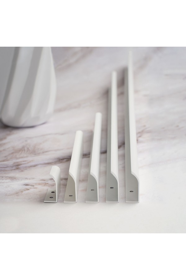 Ручка торцевая, 1056/1197 мм, матовый белый