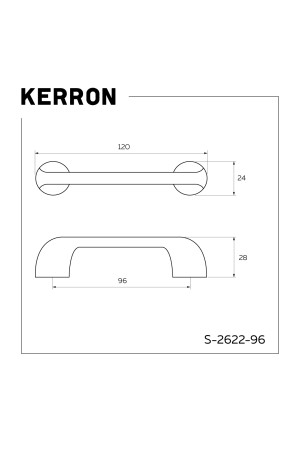 Ручка-скоба, 96 мм, матовое золото