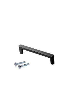 Ручка-скоба, 96 мм, матовый черный/хром