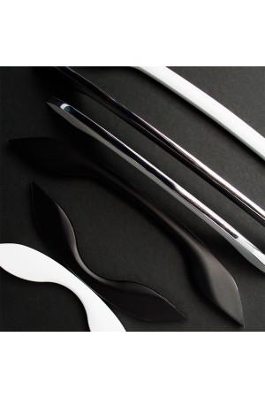 Ручка-скоба, 224(256) мм, черный/хром