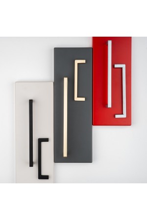 Ручка-скоба, 192 мм, матовое золото