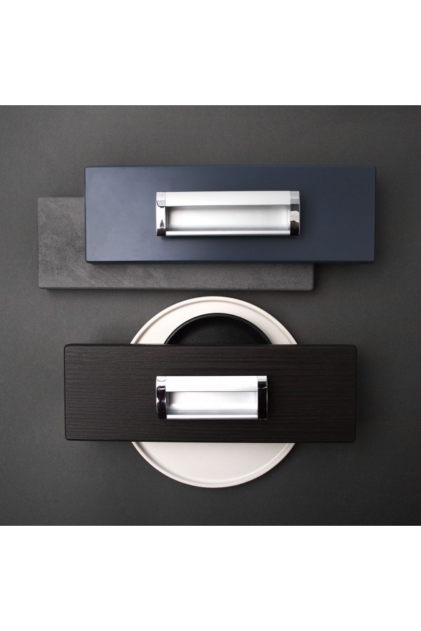 Ручка врезная, 96 мм, хром S-4180-96