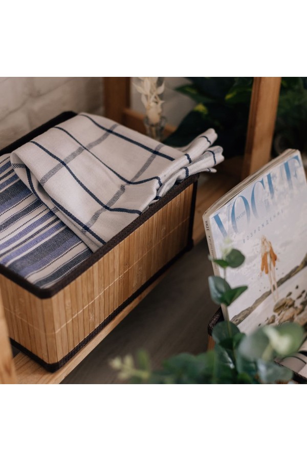 Корзина стеллажная "Бамбук", Д290 Ш230 В140, коричневый