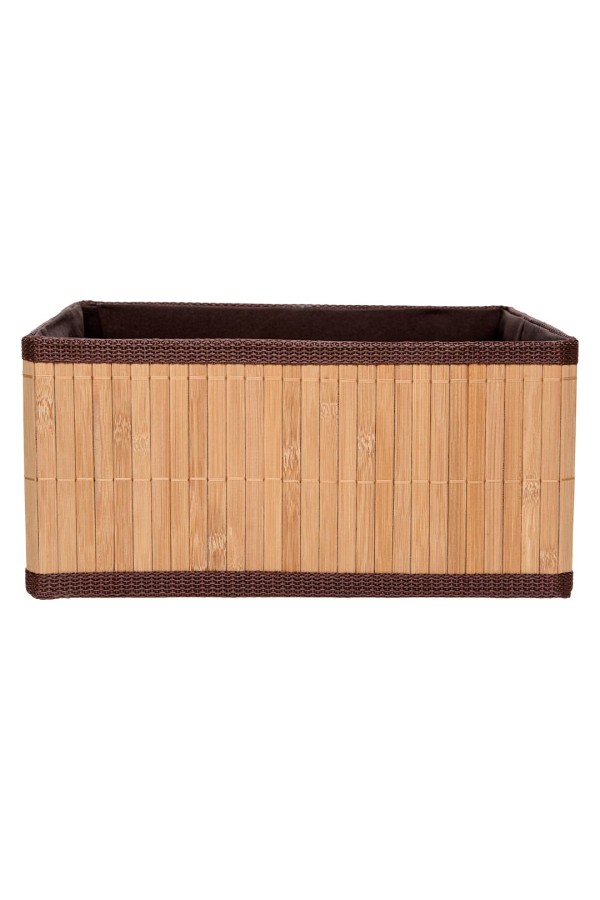 Корзина стеллажная "Бамбук", Д290 Ш230 В140, коричневый