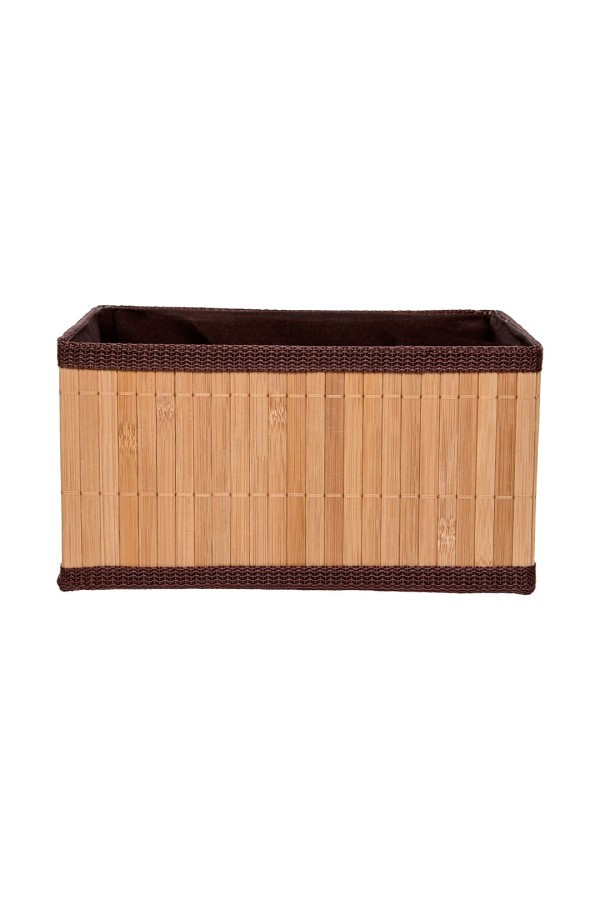 Корзина стеллажная "Бамбук", Д240 Ш180 В130, коричневый