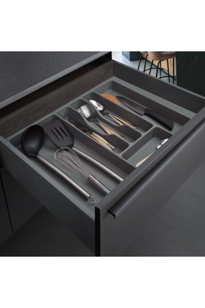 Лоток для столовых приборов в базу 600 мм, вулканический серый
