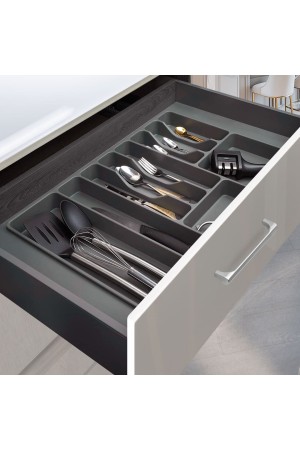 Лоток для столовых приборов в базу 800 мм, вулканический серый