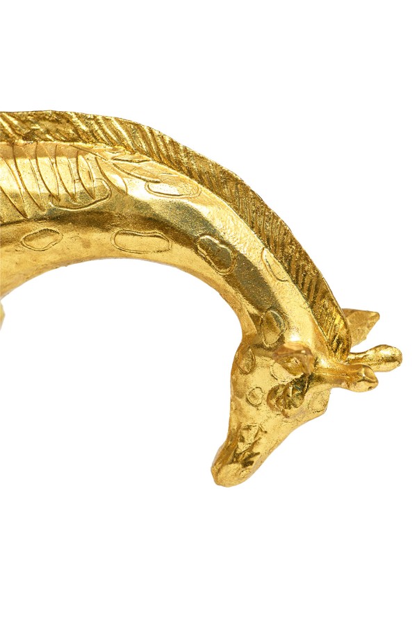 Жираф декоративный с попугаями, Д260 Ш80 В220, золотой