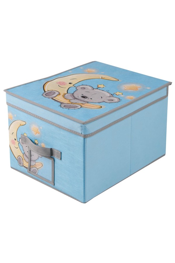 Короб для хранения "Мишка",  Д400 Ш300 В250, голубой
