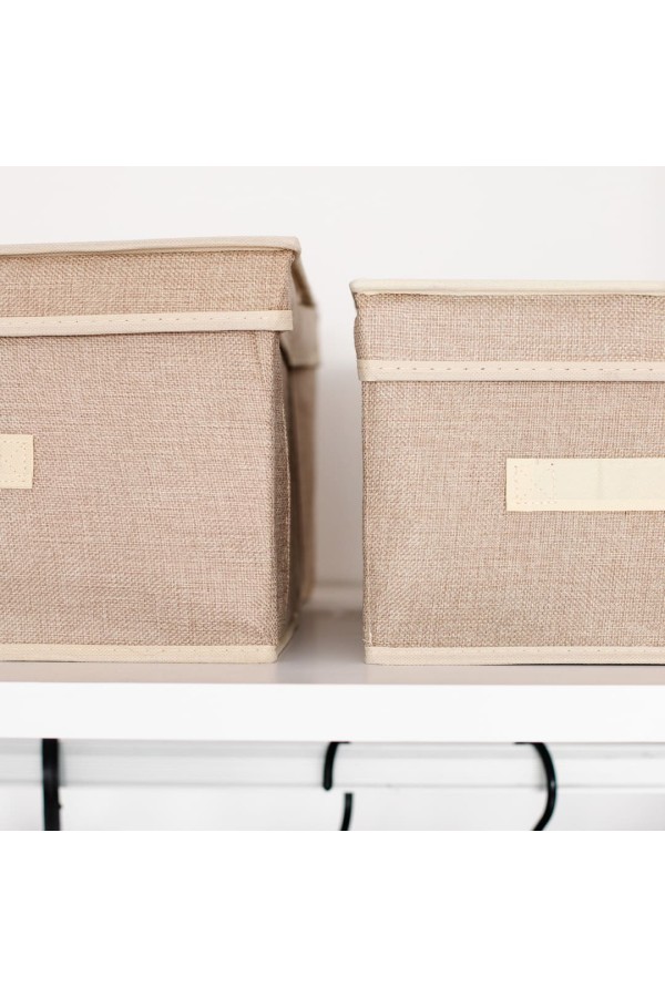 Короб для хранения "Лен" Д300 Ш300 В180, песочный