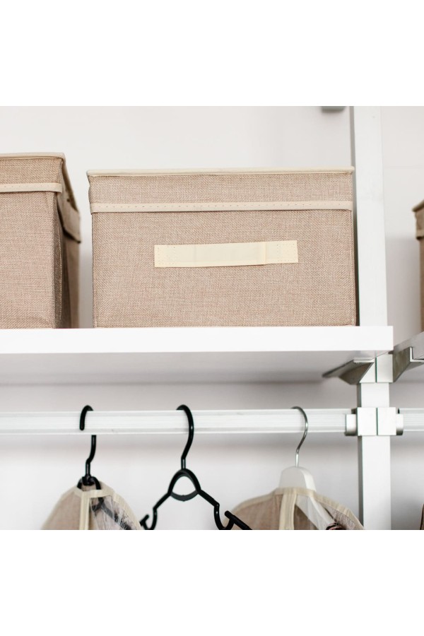 Короб для хранения "Лен" Д300 Ш300 В180, песочный