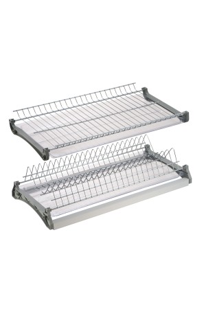 Сушка для посуды двухуровневая из нержавеющей стали, в базу 700 мм с алюминиевым профилем