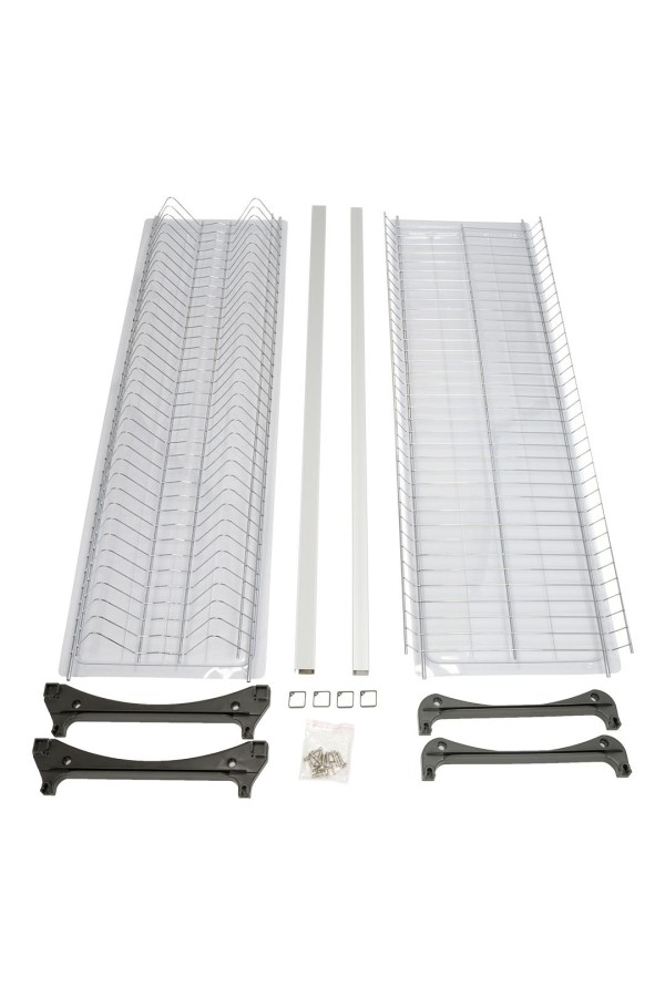 Сушка для посуды двухуровневая, в базу 900 мм с алюминиевым профилем, хром (5 шт. в упаковке)