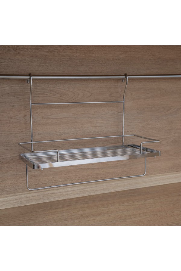Полка с держателем для полотенца, хром
