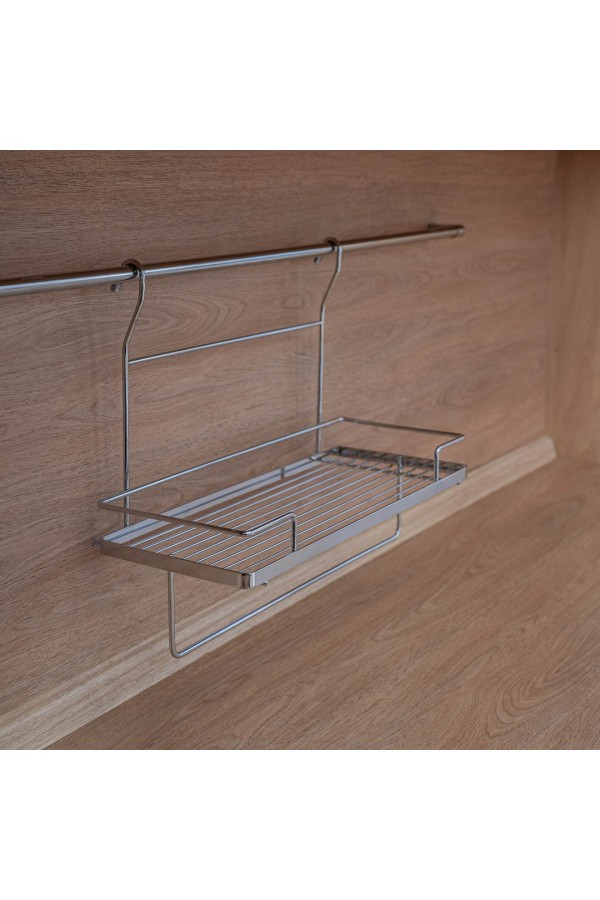 Полка с держателем для полотенца, хром