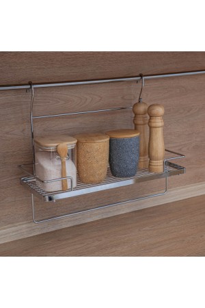 Полка с держателем для полотенца, хром