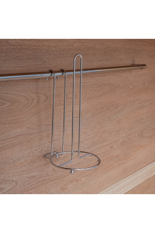 Навесная полка для бумажных полотенец, хром