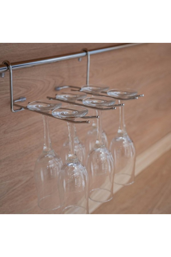 Полка для фужеров малая, хром