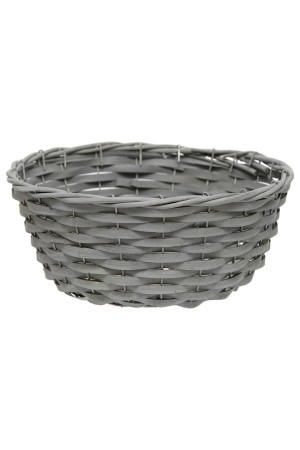 Корзина подарочная круглая Д300 Ш300 В140, графит